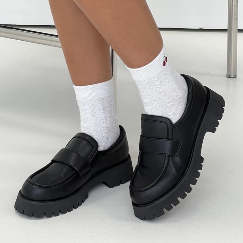 Princess Polly Kenya Black Loafers